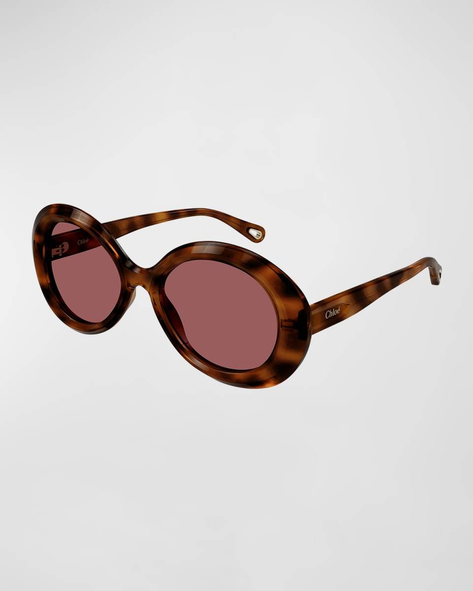 Thick Round Acetate Sunglasses